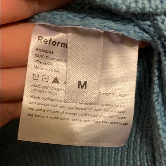 REFORMATION Winnie Sweater in Dusk Blue - Picture 10 of 11